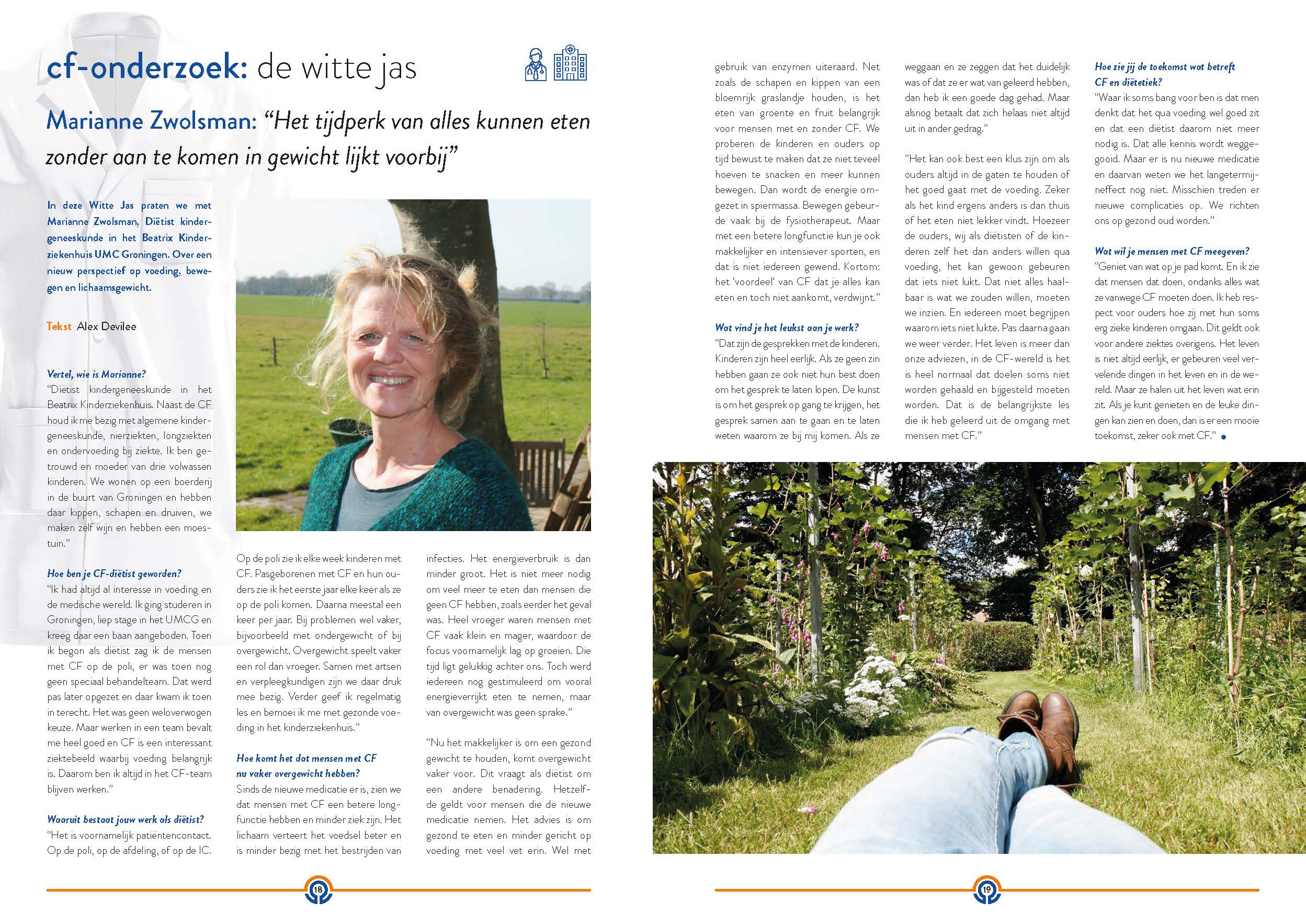 Interview Marianne Zwolsman Adempauze taaislijmziekte diëtist